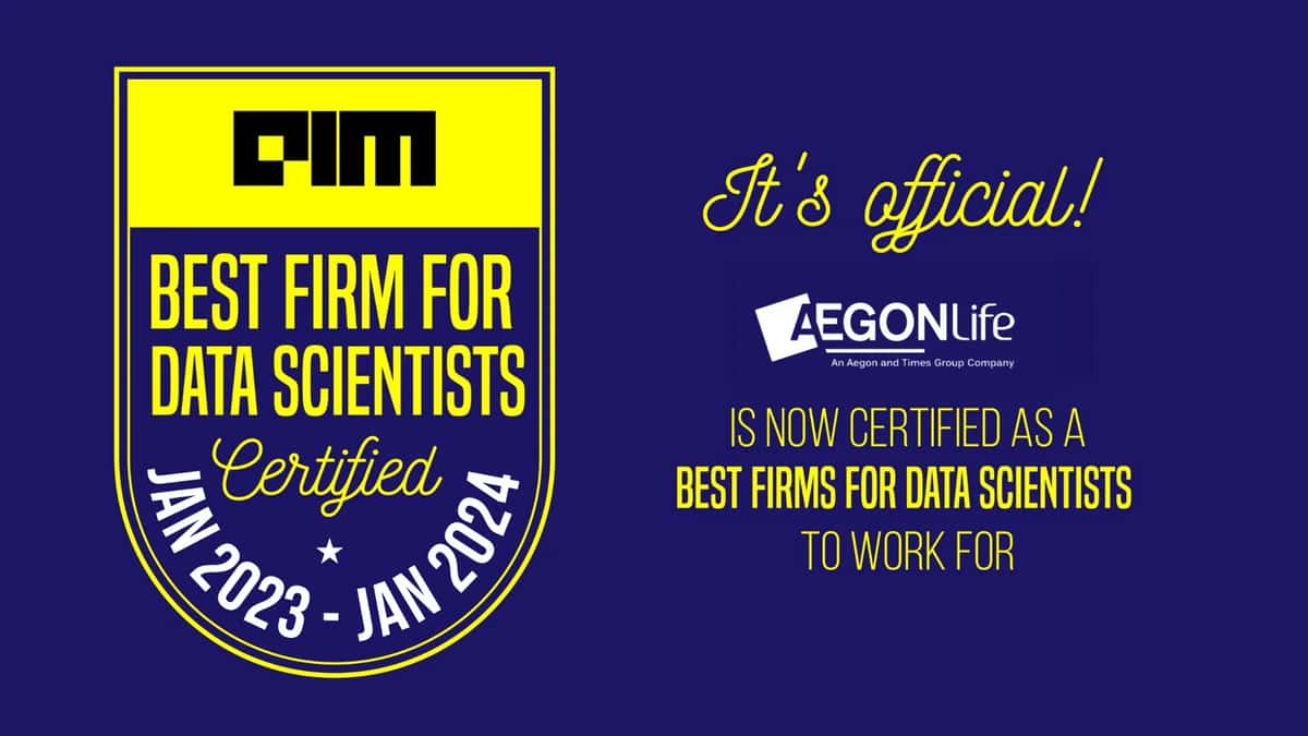 Aegon Life Insurance is Certified as a Best Firm for Data Scientists