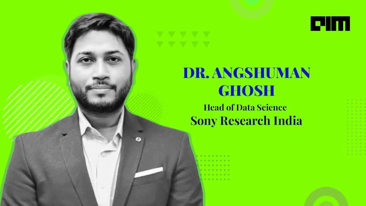 Being Future Ready Is The Only Way To Survive In Data Science Field: Dr Angshuman Ghosh, Sony Research India