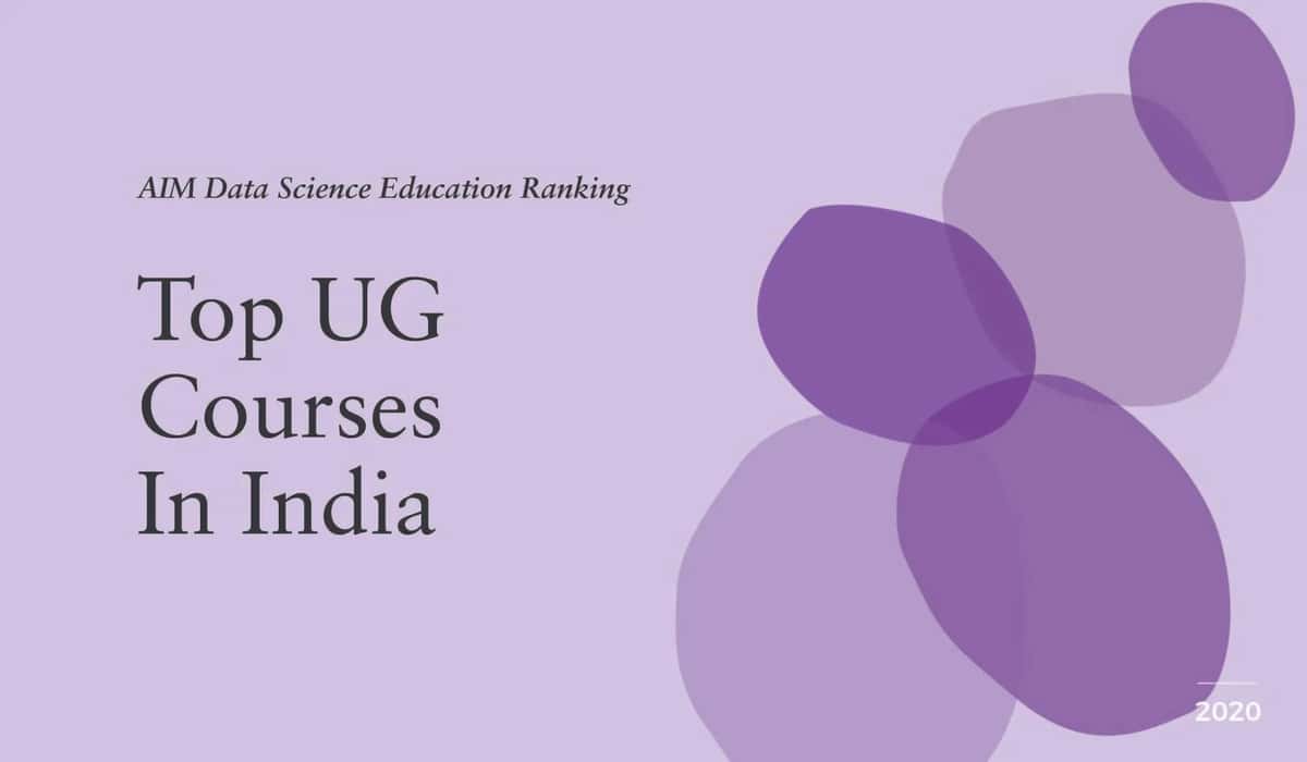 AIM Data Science Education Ranking 2020 | Top UG Programmes In India