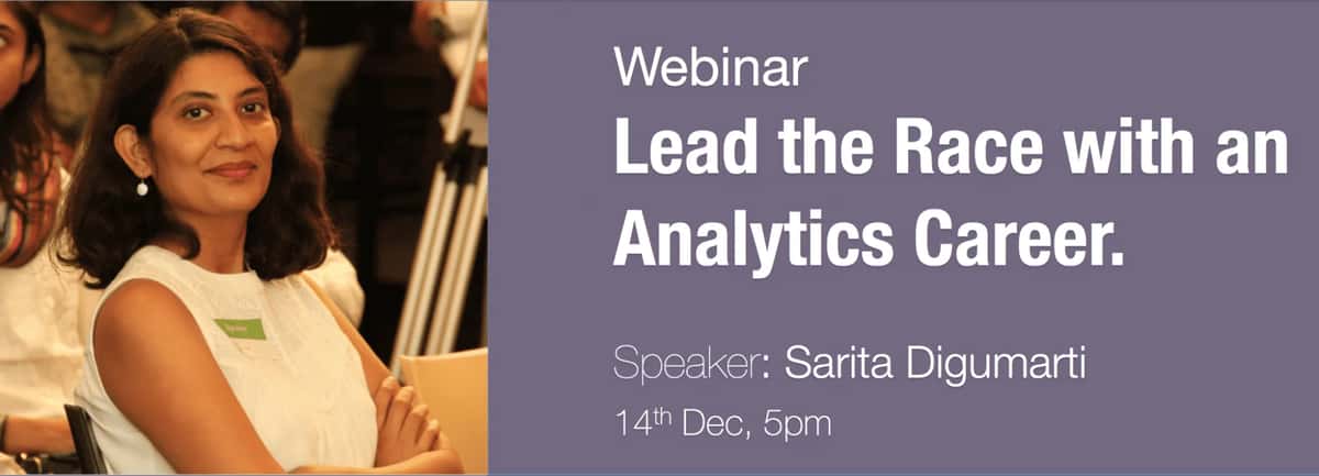 Webinar: Lead the Race with an Analytics Career – 14th Dec, 5pm