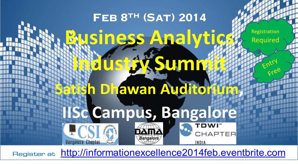 Business Analytics Summit @ IISc on Feb 8th