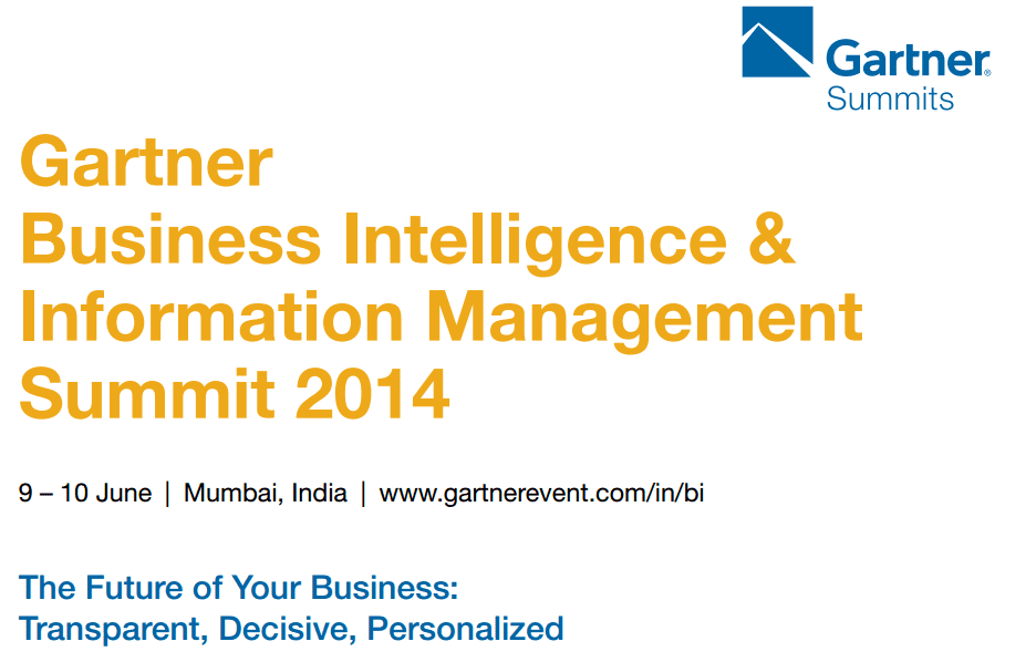 Gartner Business intelligence & information Management Summit 2014