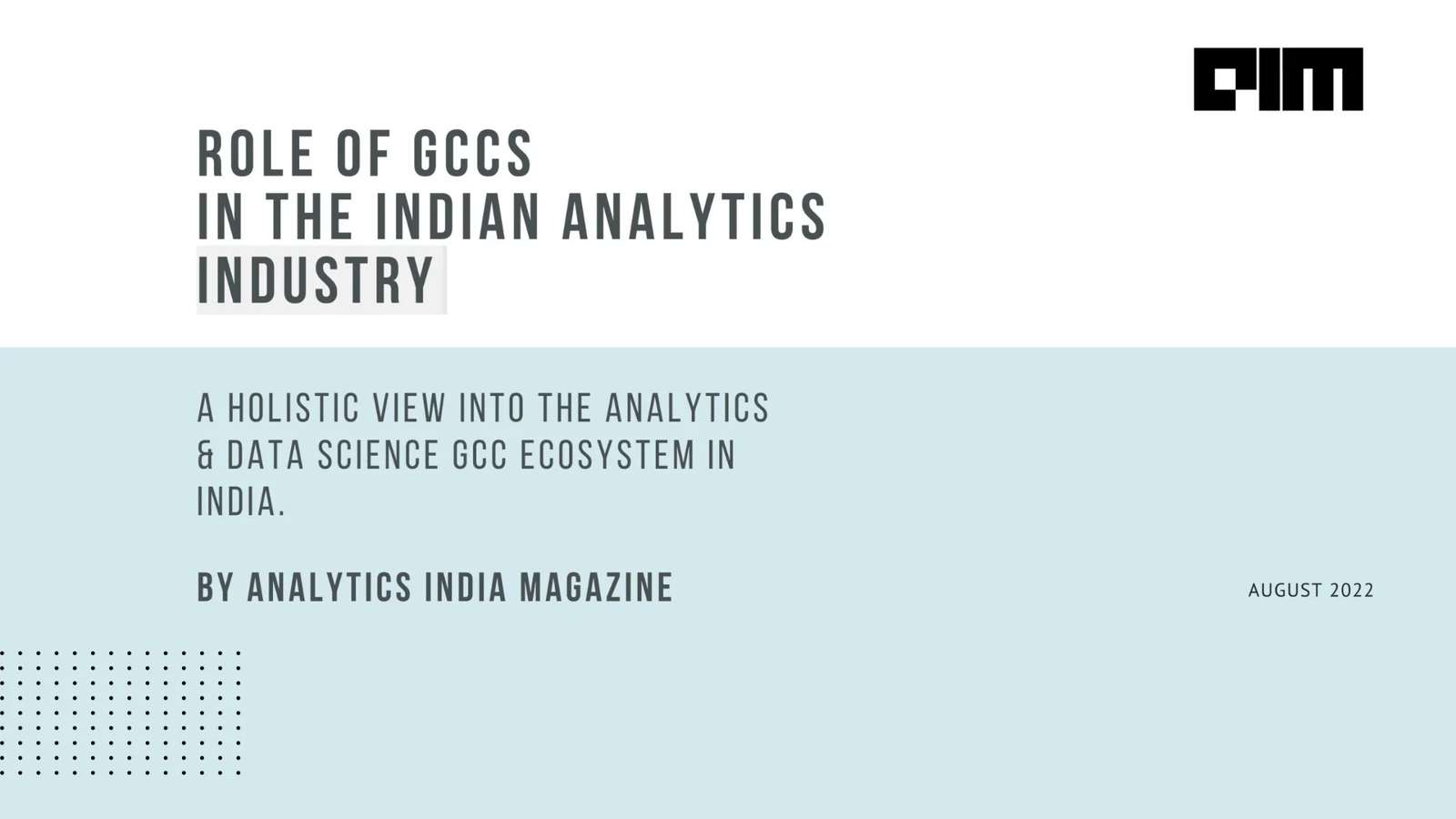 Role of GCCs in the Indian analytics industry