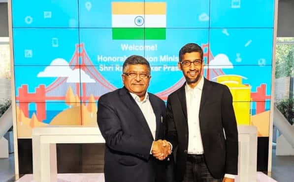 Ravi Shankar Prasad Meets Sundar Pichai, Discusses Role Of AI, ML In Empowering India