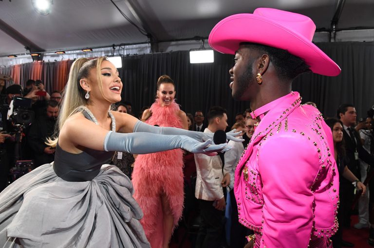 ariana-grande-lil-nas-x-grammy-awards-rc-2020-billboard-1548__Kevin-MazurGetty-Images-for-The-Recording-Academy