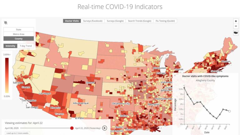 Carnegie Mellon Unveils Five Interactive Maps To Display Real-Time Information On COVID-19 Maps