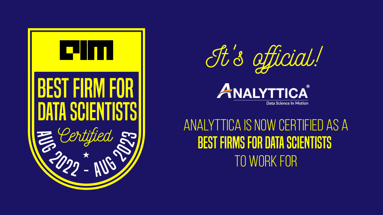 Analyttica Is Certified The Best Firm For Data Scientists