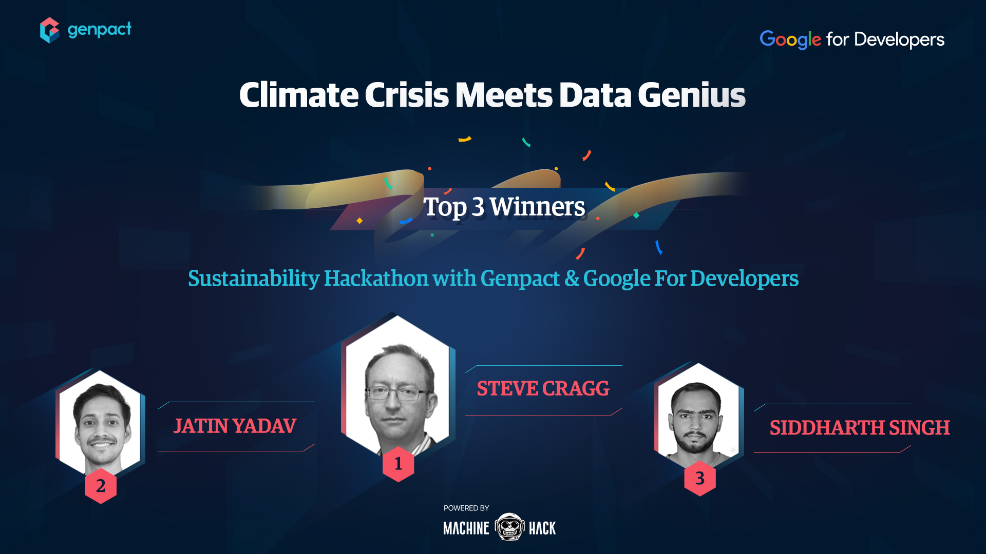 Climate Crisis Meets Data Genius: Top 3 Winners Announced from Genpact-Google Hackathon